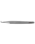Professional stainless steel eyelash extension tweezers with 90° angle for lifting and placing lash fans