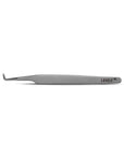 Professional stainless steel eyelash extension tweezers with LOVELY branding and 90° angle for lifting lash fans