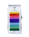 Creative colorful eyelash extensions Salut 20-line tray by Lovely with 15 vibrant colors and up to 13,000 lashes
