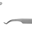 Diamond Series 45° eyelash extension tweezers with band grip and 5mm micro-textured tip for professional lash application