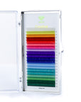 Creative eyelash extensions 20-line tray by Lovely featuring multi-color palette for unique accent and full-color lash applications