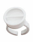 White plastic ring on a white background